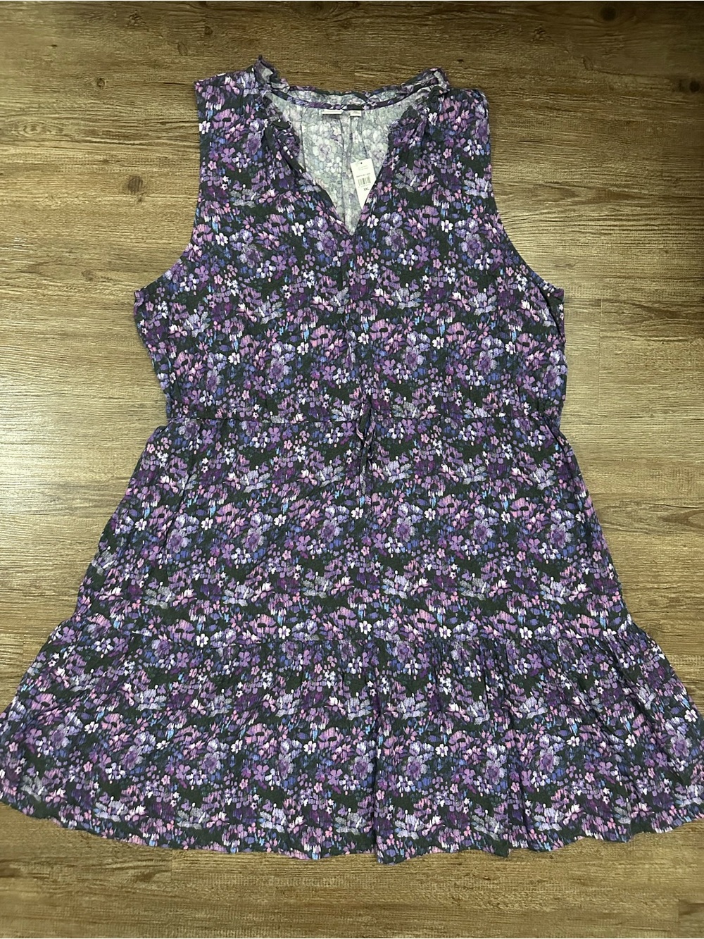 NWT Gap Sleeveless Purple Floral V-Neck Women’s Dress